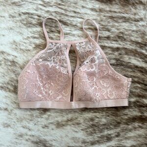 Adorable pink lace bra